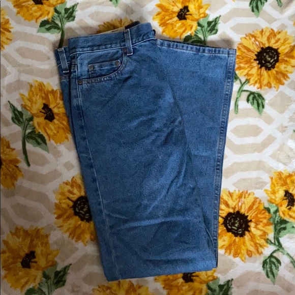 Jeans Denim Faded Glory 40x32 Straight Fit Dark Wash Blue Vintage Color Mens New